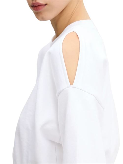 Felpa crop donna bianca in cotone Karl Lagerfeld jeans | A2W20062100